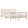 Estructura de cama de madera maciza 160x200 cm de vidaXL, Camas y somieres - Ref: Foro24-3101163, Precio: 146,34 €, Descuento: %