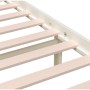 Weißer Massivholzbettrahmen 150x200 cm von vidaXL, Betten und Lattenroste - Ref: Foro24-3101159, Preis: 159,12 €, Rabatt: %