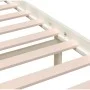 White solid wood bed frame 150x200 cm by vidaXL, Beds and slatted bases - Ref: Foro24-3101159, Price: 157,09 €, Discount: %