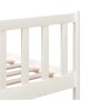 Weißer Massivholzbettrahmen 150x200 cm von vidaXL, Betten und Lattenroste - Ref: Foro24-3101159, Preis: 159,12 €, Rabatt: %
