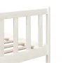 White solid wood bed frame 150x200 cm by vidaXL, Beds and slatted bases - Ref: Foro24-3101159, Price: 157,09 €, Discount: %