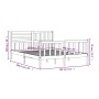 Weißer Massivholzbettrahmen 150x200 cm von vidaXL, Betten und Lattenroste - Ref: Foro24-3101159, Preis: 159,12 €, Rabatt: %