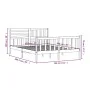 White solid wood bed frame 150x200 cm by vidaXL, Beds and slatted bases - Ref: Foro24-3101159, Price: 157,09 €, Discount: %