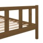 Estructura de cama de madera maciza marrón miel 120x200 cm