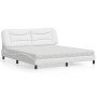 Cama con colchón cuero sintético blanco 180x200 cm en Camas y somieres | Comprar online en Foro24