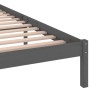 Solid gray pine wood bed frame 200x200 cm by vidaXL, Beds and slatted bases - Ref: Foro24-810452, Price: 111,55 €, Discount: %