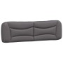 Cama con colchón cuero sintético gris 180x200 cm