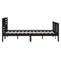 Estructura de cama de madera maciza negra 140x190 cm de vidaXL, Camas y somieres - Ref: Foro24-3101137, Precio: 195,29 €, Des...