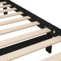 Estructura de cama de madera maciza negra 140x190 cm de vidaXL, Camas y somieres - Ref: Foro24-3101137, Precio: 192,87 €, Des...