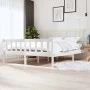 Estructura cama de madera maciza blanca super king 180x200 cm de vidaXL, Camas y somieres - Ref: Foro24-3101169, Precio: 180,...