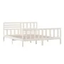 Estructura cama de madera maciza blanca super king 180x200 cm de vidaXL, Camas y somieres - Ref: Foro24-3101169, Precio: 180,...