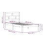 Solid pine wood bed frame 90x200 cm by vidaXL, Beds and slatted bases - Ref: Foro24-3101203, Price: 87,69 €, Discount: %