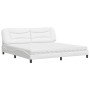 Cama con colchón cuero sintético blanco 200x200 cm en Camas y somieres | Comprar online en Foro24