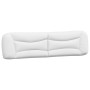 Cama con colchón cuero sintético blanco 200x200 cm