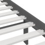 Estructura de cama de madera maciza gris 200x200 cm de vidaXL, Camas y somieres - Ref: Foro24-3101110, Precio: 196,24 €, Desc...