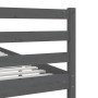 Estructura de cama de madera maciza gris 200x200 cm de vidaXL, Camas y somieres - Ref: Foro24-3101110, Precio: 196,24 €, Desc...