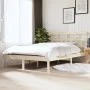 Small double bed frame solid wood 135x190 cm by vidaXL, Beds and slatted bases - Ref: Foro24-3101193, Price: 130,00 €, Discou...