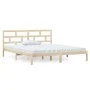 Small double bed frame solid wood 135x190 cm by vidaXL, Beds and slatted bases - Ref: Foro24-3101193, Price: 130,00 €, Discou...