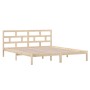 Small double bed frame solid wood 135x190 cm by vidaXL, Beds and slatted bases - Ref: Foro24-3101193, Price: 133,98 €, Discou...