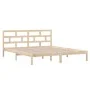Small double bed frame solid wood 135x190 cm by vidaXL, Beds and slatted bases - Ref: Foro24-3101193, Price: 130,00 €, Discou...