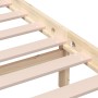 Kleines Doppelbettgestell aus Massivholz 135x190 cm von vidaXL, Betten und Lattenroste - Ref: Foro24-3101193, Preis: 133,98 €...