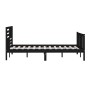 Black solid wood bed frame 200x200 cm by vidaXL, Beds and slatted bases - Ref: Foro24-3101177, Price: 229,20 €, Discount: %