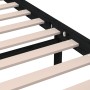 Black solid wood bed frame 200x200 cm by vidaXL, Beds and slatted bases - Ref: Foro24-3101177, Price: 229,20 €, Discount: %