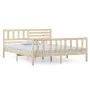 Estructura de cama de madera maciza 140x190 cm de vidaXL, Camas y somieres - Ref: Foro24-3101133, Precio: 139,30 €, Descuento: %