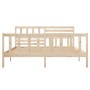 Solid wood bed frame 140x190 cm by vidaXL, Beds and slatted bases - Ref: Foro24-3101133, Price: 141,13 €, Discount: %