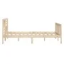 Estructura de cama de madera maciza 140x190 cm de vidaXL, Camas y somieres - Ref: Foro24-3101133, Precio: 139,30 €, Descuento: %
