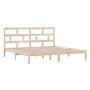 Estructura de cama de madera maciza de pino 200x200 cm de vidaXL, Camas y somieres - Ref: Foro24-3101238, Precio: 135,90 €, D...