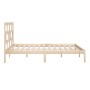 Estructura de cama de madera maciza de pino 200x200 cm de vidaXL, Camas y somieres - Ref: Foro24-3101238, Precio: 135,90 €, D...