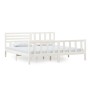 Weißer Massivholzbettrahmen 200x200 cm von vidaXL, Betten und Lattenroste - Ref: Foro24-3101174, Preis: 179,39 €, Rabatt: %