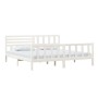 Weißer Massivholzbettrahmen 200x200 cm von vidaXL, Betten und Lattenroste - Ref: Foro24-3101174, Preis: 179,39 €, Rabatt: %