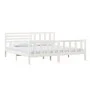 White solid wood bed frame 200x200 cm by vidaXL, Beds and slatted bases - Ref: Foro24-3101174, Price: 176,82 €, Discount: %