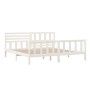 Weißer Massivholzbettrahmen 200x200 cm von vidaXL, Betten und Lattenroste - Ref: Foro24-3101174, Preis: 179,39 €, Rabatt: %