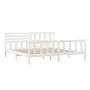 White solid wood bed frame 200x200 cm by vidaXL, Beds and slatted bases - Ref: Foro24-3101174, Price: 176,82 €, Discount: %