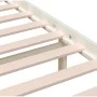 White solid wood bed frame 200x200 cm by vidaXL, Beds and slatted bases - Ref: Foro24-3101174, Price: 176,82 €, Discount: %
