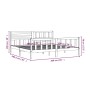 Weißer Massivholzbettrahmen 200x200 cm von vidaXL, Betten und Lattenroste - Ref: Foro24-3101174, Preis: 179,39 €, Rabatt: %