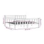 White solid wood bed frame 200x200 cm by vidaXL, Beds and slatted bases - Ref: Foro24-3101174, Price: 176,82 €, Discount: %