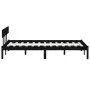 Solid black pine wood bed frame 135x190 cm by vidaXL, Beds and slatted bases - Ref: Foro24-810126, Price: 115,31 €, Discount: %