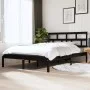 Estructura de cama de madera maciza de pino negro 140x190 cm de vidaXL, Camas y somieres - Ref: Foro24-3101202, Precio: 168,0...