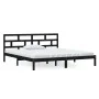 Bettgestell aus massivem schwarzem Kiefernholz, 140 x 190 cm von vidaXL, Betten und Lattenroste - Ref: Foro24-3101202, Preis:...