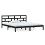 Estructura de cama de madera maciza de pino negro 140x190 cm de vidaXL, Camas y somieres - Ref: Foro24-3101202, Precio: 170,0...