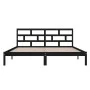 Bettgestell aus massivem schwarzem Kiefernholz, 140 x 190 cm von vidaXL, Betten und Lattenroste - Ref: Foro24-3101202, Preis:...