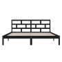 Estructura de cama de madera maciza de pino negro 140x190 cm de vidaXL, Camas y somieres - Ref: Foro24-3101202, Precio: 170,0...