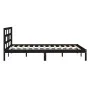 Bettgestell aus massivem schwarzem Kiefernholz, 140 x 190 cm von vidaXL, Betten und Lattenroste - Ref: Foro24-3101202, Preis:...