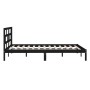 Estructura de cama de madera maciza de pino negro 140x190 cm de vidaXL, Camas y somieres - Ref: Foro24-3101202, Precio: 170,0...