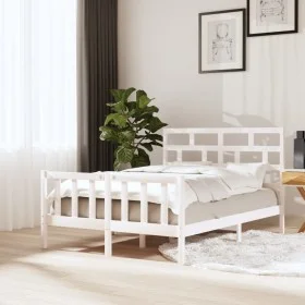 Solid white pine wood bed frame 120x200 cm by vidaXL, Beds and slatted bases - Ref: Foro24-3101344, Price: 135,82 €, Discount: %