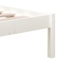 Weißer Doppelbettrahmen aus Massivholz, 135 x 190 cm von vidaXL, Betten und Lattenroste - Ref: Foro24-3101194, Preis: 140,89 ...
